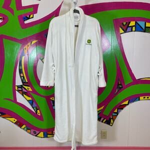 Apollo USA, Robe. John Deere Embroidered Logo. Missing Tie Closure. OSFM.